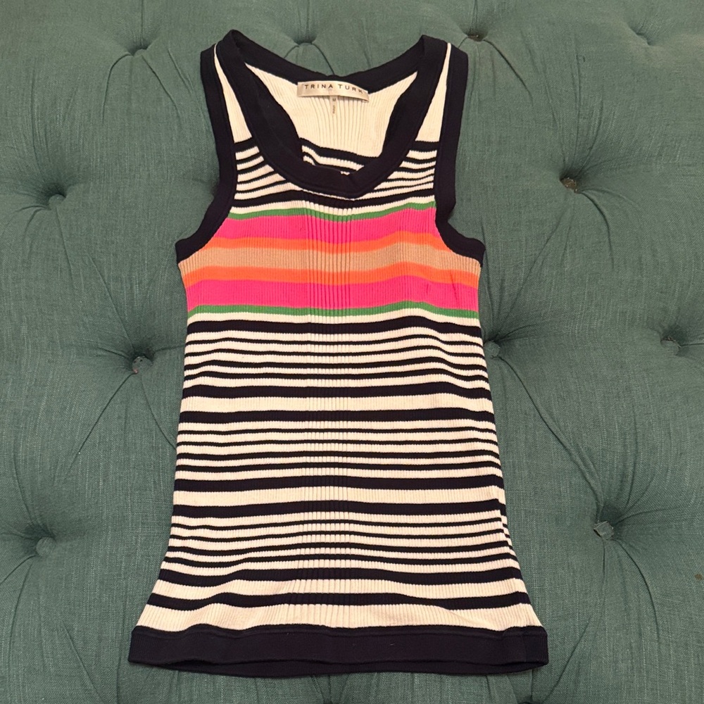 Trina Turk Multicolor Striped Tank Top